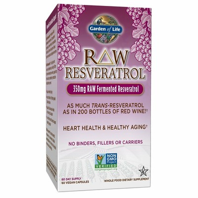 Garden of Life Resveratrol Fermentiert Vitamine Vital Antioxidantien 60 Kapseln 