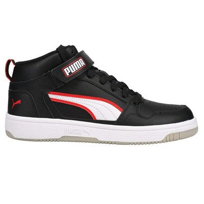 Puma 386326-01 Kids Boys Rebound Mid Strap Кроссовки для выпускников Повседневная обувь -