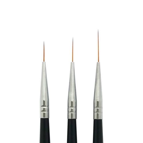 Winstonia Nail Brushes Set 3pc Long Striping Brush Acrylic Striper Pen Manicure