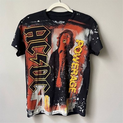 AC/DC High Voltage Havok T-Shirt Women's Size Small Liquid Blue Graphic Tee NWOT