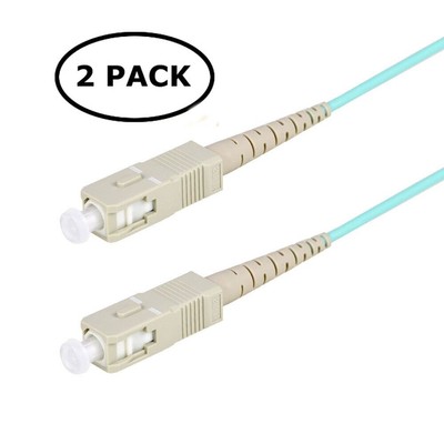  2 PACK Simplex  SC-SC 10GB 50/125 Fiber Optic Cable 1M,2M,3M,4M,5M,7M