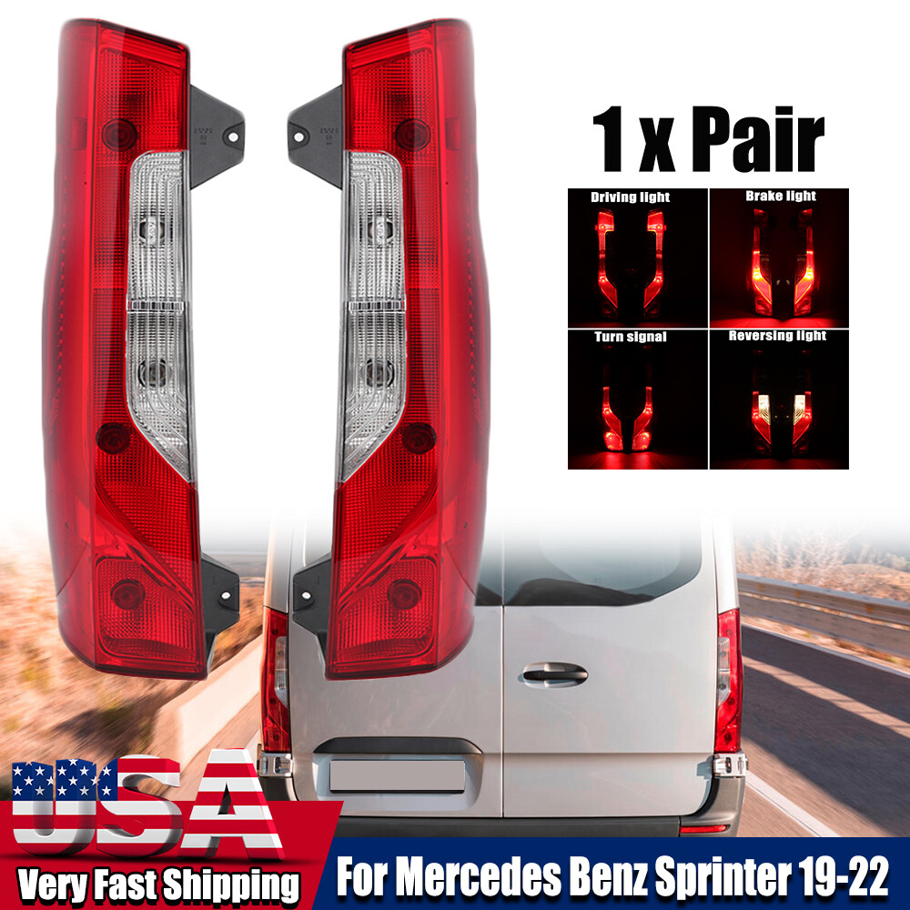 Pair Tail Lights For Mercedes Benz Sprinter 19-2022 Rear Lamp Halogen Left+Right