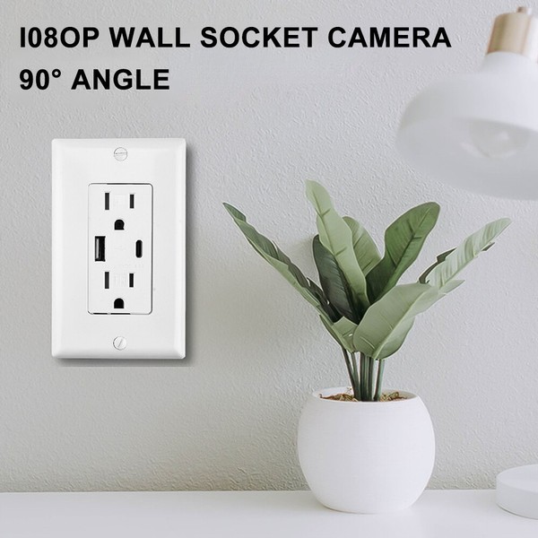 120° 4K HD Wifi P2P Home Security Nanny Camera USB in AC Wall Socket Outlet US - Image 9