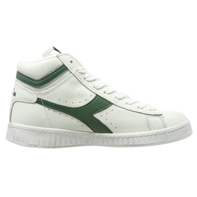 Diadora Game L Waxed High Top Mens Green, White Sneakers Casual Shoes 159657-C1