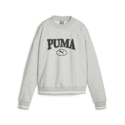 Женская толстовка с круглым вырезом и логотипом Puma Squad, серая 62148804