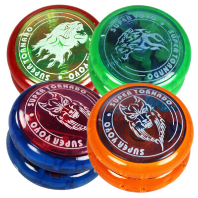 4x YoYo mit Blinklicht - LED Yo Yo Kinder und Erwachsene [Auswahl variiert]