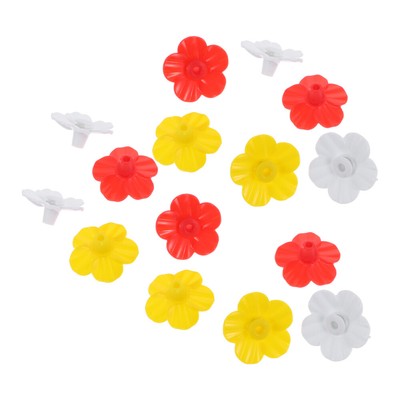  15 Pcs Feeding Trough Lovely Flower Feeder Garden Bird Adorable Outdoor Bee