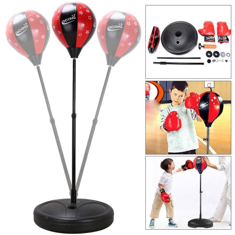 Punchingball + Boxhandschuhe Kinder Boxball stehend Stand Boxsack Set NEU