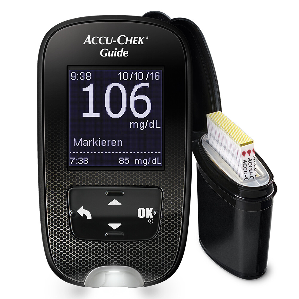 Accu-Chek Guide BZ-Messgerät mg/dl + 10-210 Teststreifen OVP v.med.Fachhändler