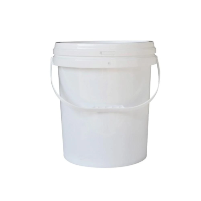 Bulk 10x 10L Plastic Buckets Lids Empty White With Handle Large Food Pail