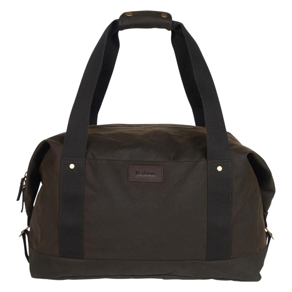 HOLDALL BARBOUR MENS ESSENTIAL WAX HOLDALL OLIVE ONE SIZE OVERNIGHT HAND LUGGAGE GYM BAG