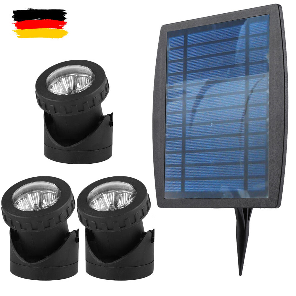 Solar LED Unterwasser Pool Lampe Licht Beleuchtung Teich Garten Leuchte Dekor DE