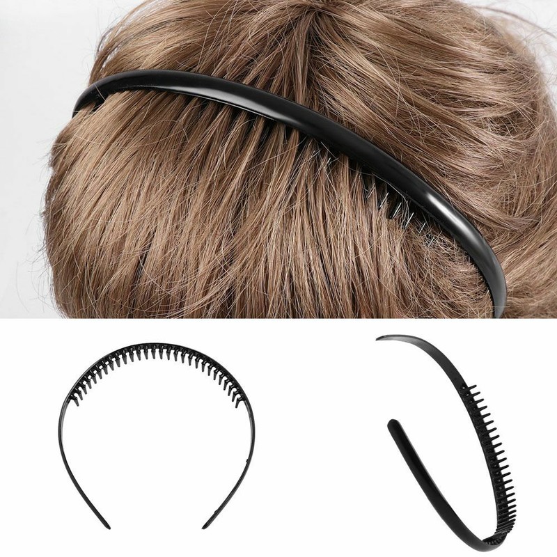 New Clothing Metal Black Toothed Men Hair Clip Sports Hairband