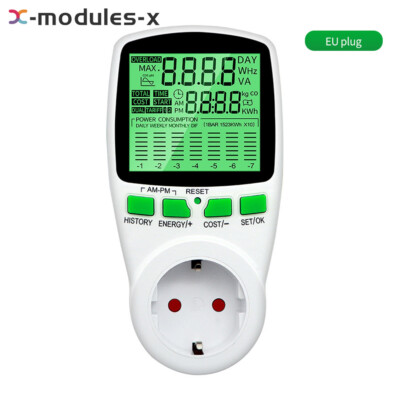 Digital Current Meter Voltmeter AC Power Meter Energy Tester Socket Watt Meter