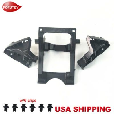 Pair Headlight Support Bracket & 1 Grille Retainer for Honda HR-V HRV 2016-2018