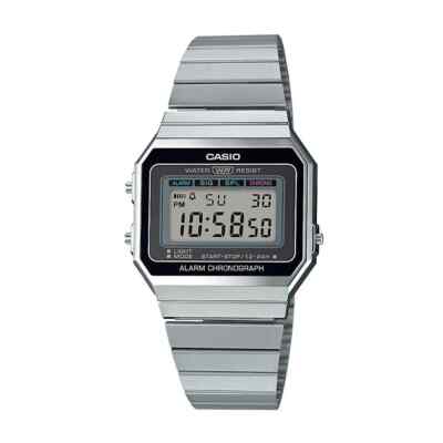 Casio A700W-1A, Digital Watch, Chronograph, Alarm, Day/Date, Thin Case