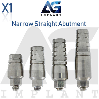 Narrow Straight Prosthetic System Aesthetic Titanium For Hexagon 2.42mm