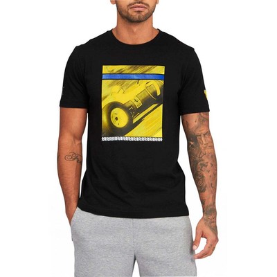 

Puma Ferrari Race Street Графический вырез с круглым вырезом Футболка с коротким рукавом мужская черная Casua, Черный, Puma Ferrari Race Street Graphic Crew Neck Short Sleeve T-Shirt