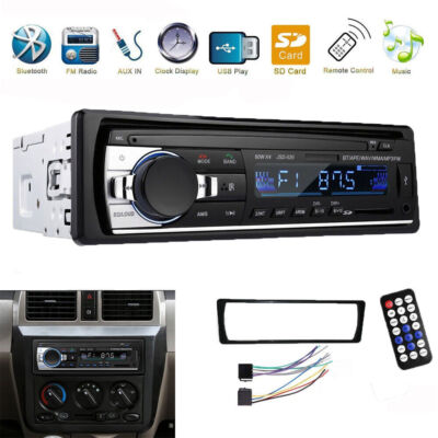 Bluetooth Single 1 Din Car Stereo Radio MP3 Player In-Dash FM USB SD Aux Input