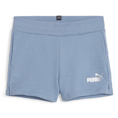 Шорты на завязках Puma Essentials для молодых девушек, синие повседневные спортивные штаны 84696