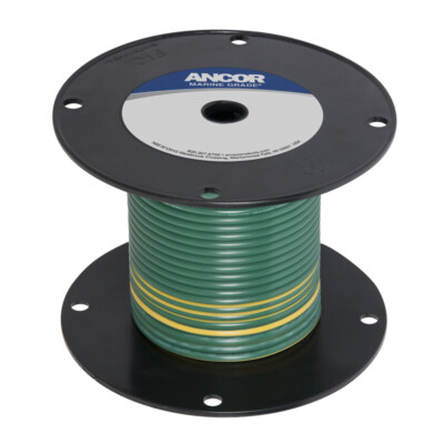 Ancor 109310 10 AWG Tinned Copper Wire 100'' Green Yellow Stripe