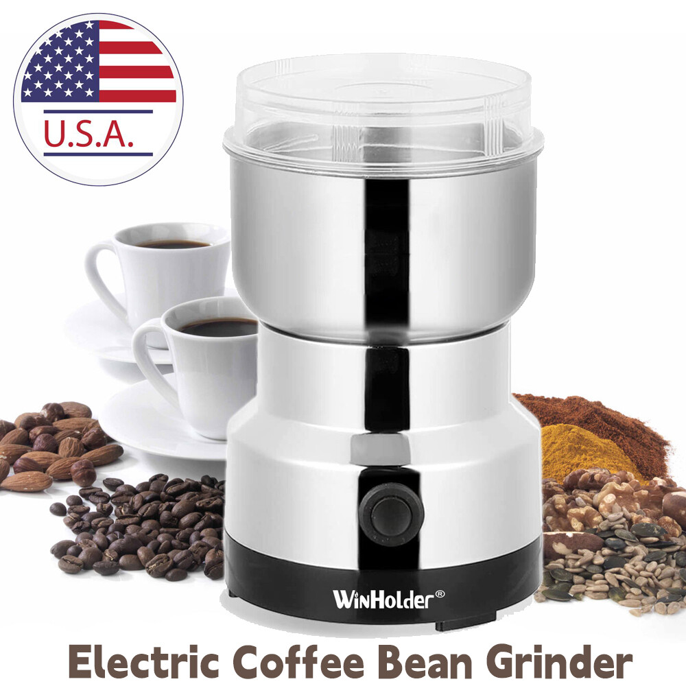 Electric Coffee Bean Grinder Nut Seed Grind Spice Crusher Bl