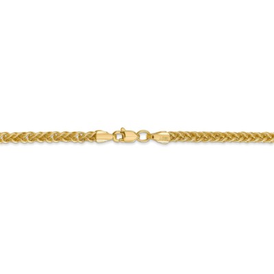 Pre-owned Superdealsforeverything Real 14kt Yellow Gold 2.60mm Semi-solid 3-wire Wheat Chain; 18 Inch