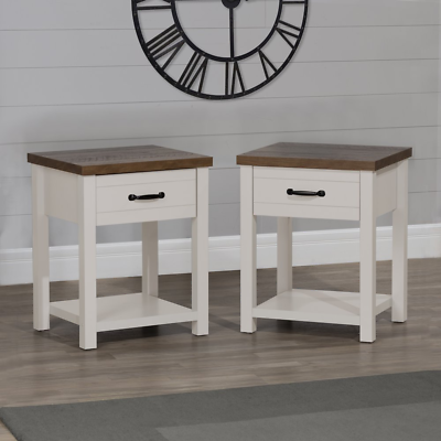Farmhouse cheap nightstand set