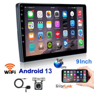 9'' Android 13 GPS Navi 2Din Car Stereo Radio Wifi DSP Bluetooth FM MP5 + Camera