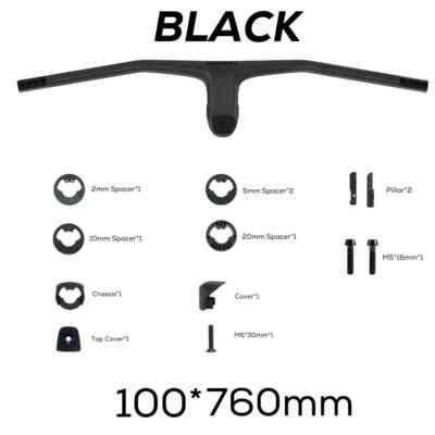 Full Carbon Fiber MTB Bicycle Integated Handlebar 740/760MM -20 Degree Matte