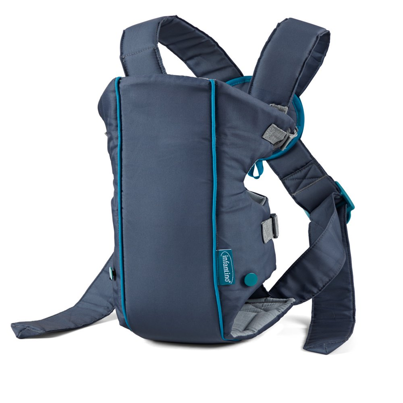 Infantino Swift Classic Baby Carrier with Wonder Cover Bib, 2-Position, Gray