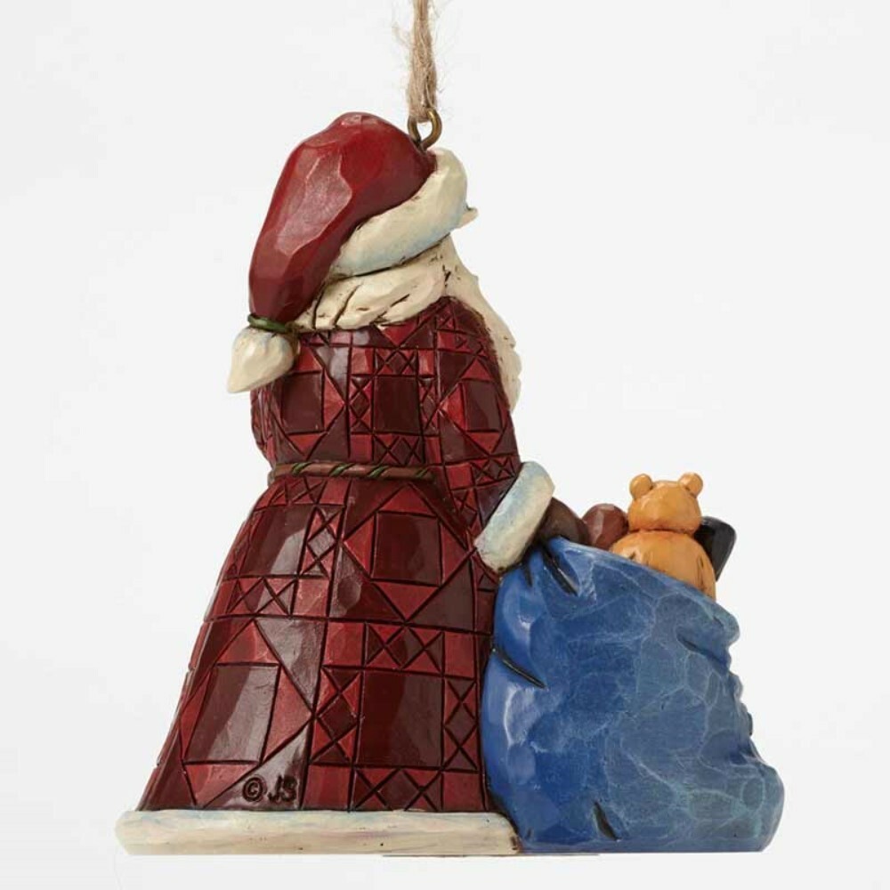 Jim Shore for Enesco Heartwood Creek Santa with Toy Bag Ornament 3.6 3.6 Enesco Gift 4049405
