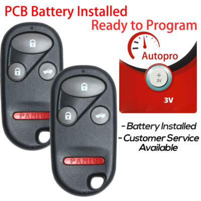 2 For Honda Accord 1998 1999 2000 2001 2002 Keyless Remote Control Car Key Fob 