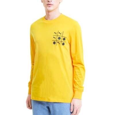 

Puma 598792-81 Club Graphic Crew Neck Мужские Мужские с Длинным Рукавом - Желтый, Puma Club Graphic Crew Neck Long Sleeve