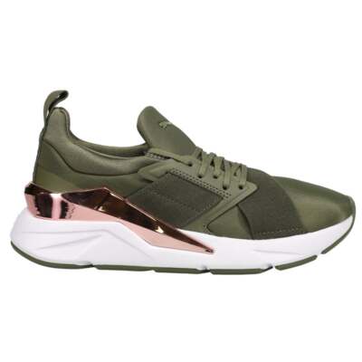 

Женские зеленые кроссовки Puma Muse X5 Metal Lace Up Повседневная обувь 383954-03, Зеленый, Puma Muse X5 Metal Lace Up