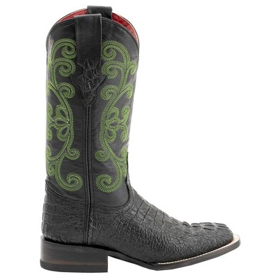 

Женские Черные Классические Ботинки Ferrini Stampede Crocodile Square Toe Cowboy 90393-04, Черный, Ferrini Stampede Crocodile Square Toe Cowboy