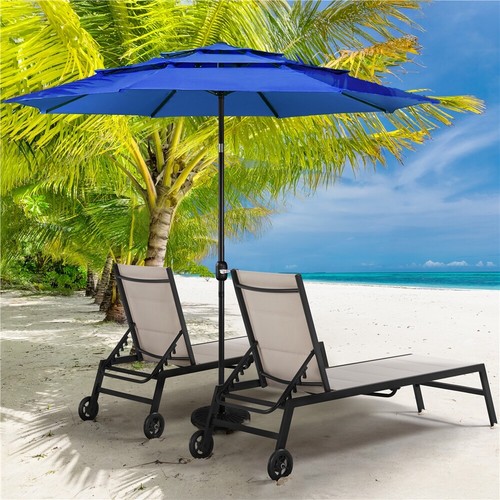ebay opalhouse patio umbrella 3-Tier Patio Umbrella 10ft Vented Outdoor Canopy Sun Shade Double-layer  Cloth