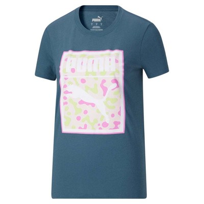 

Puma New Wordmark Graphic Crew Neck Short Sleeve TShirt Womens Size  Athletic, Grey
