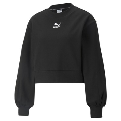 Толстовка с круглым вырезом и пышными рукавами Puma Classics Женская, черная 53161601