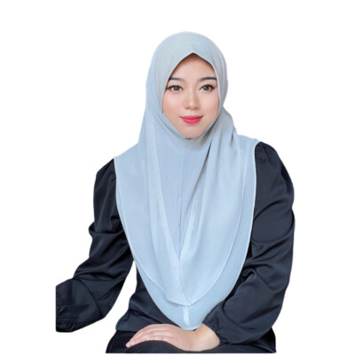 Women Muslim One Piece Instant Hijab Chiffon Pull On Ready Wear Scarf Turban Hat
