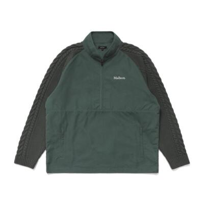 【MALBONGOLF】 Remington Hybrid Half Zip T-Shirt ■MAN Malbon Golf [OUTDOORS CLUB] Remington Hybrid Half Zip T