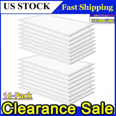 2x4FT 75W 5000K Flat LED Panel Light Recessed Edge-Lit Troffer Light 7800LM