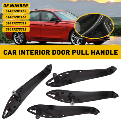 4 Pcs For BMW F30 F80 F31 Front Left & Right Inner Trim Door Pull Handle Black