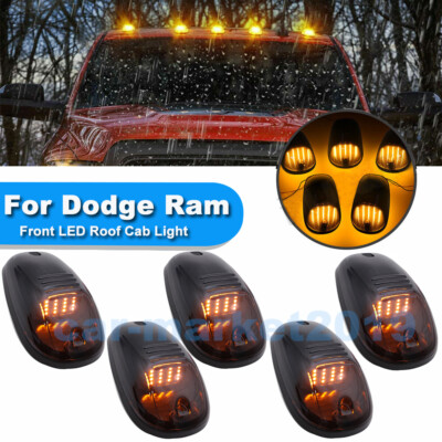 5xSmoked Rooftop Cab Running Marker Light LED 6000K for Dodge RAM 1500 2500 3500
