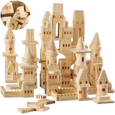 wooden castle building blocks