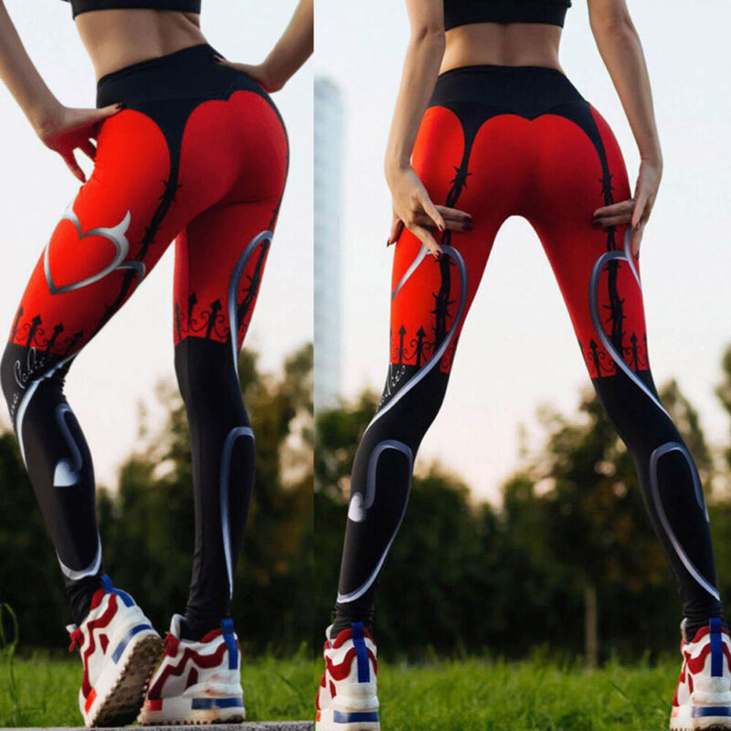 Women High Waist Yoga Pants Butt Lift Leggings Workout Ruched Booty Gym Trousers 5