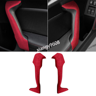 Suede Red Interior Door Handle Trim For Toyot@ 86 /Subaru BRZ 12-2020 Scion FR-S