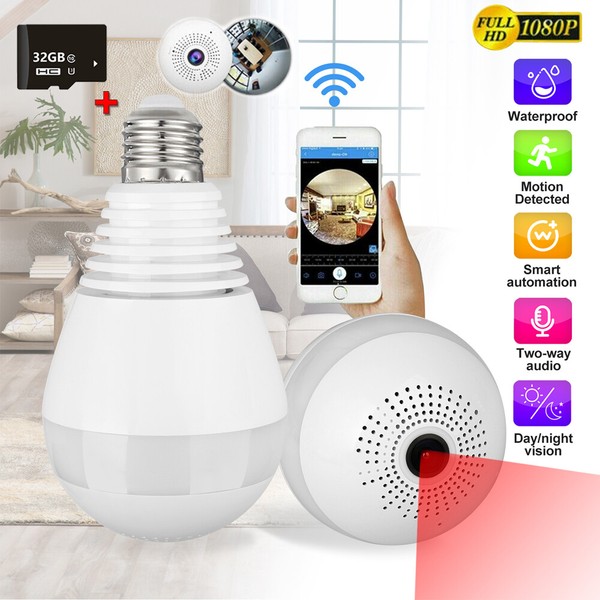 Spy Camera WiFi Hidden Wireless Security Nanny Cam HD 1080P Alarm Night Vision - Image 44