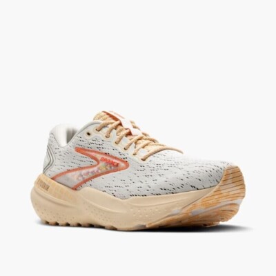 Pre-owned Brooks England Brooks Glycerin 21 [1204081b149] Women Running Shoes Snow/dawn/straw In Ivory