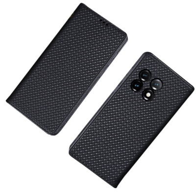 For OnePlus Genuine Leather Magnetic Flip Case Crocodile
